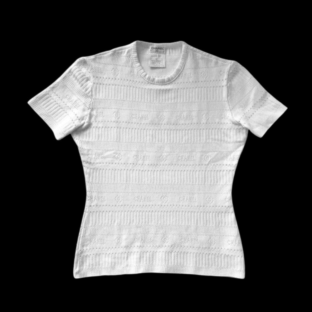 CHANEL Vintage Logo Monogram Y2K Top - Picture 4 of 11